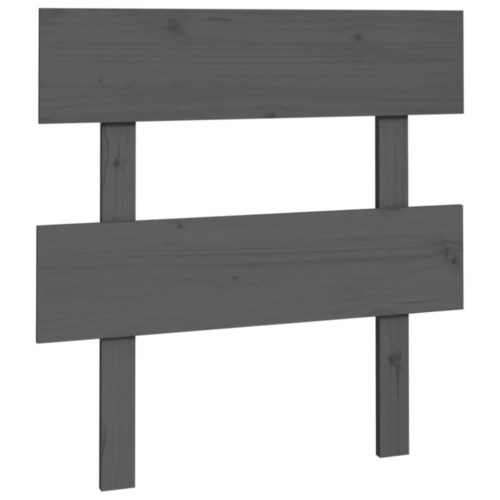 vidaXL Tăblie de pat, gri, 93,5x3x81 cm, lemn masiv de pin