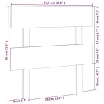 vidaXL Tăblie de pat, maro miere, 93,5x3x81 cm, lemn masiv de pin