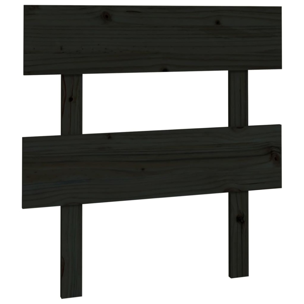 vidaXL Tăblie de pat, negru, 93,5x3x81 cm, lemn masiv de pin