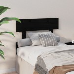 vidaXL Tăblie de pat, negru, 93,5x3x81 cm, lemn masiv de pin