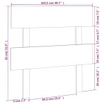 vidaXL Tăblie de pat, gri, 103,5x3x81 cm, lemn masiv de pin vidaXL Tăblie de pat, gri, 103,5x3x81 cm, lemn masiv de pin