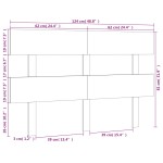 vidaXL Tăblie de pat, negru, 124x3x81 cm, lemn masiv de pin vidaXL Tăblie de pat, negru, 124x3x81 cm, lemn masiv de pin