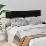 vidaXL Tăblie de pat, negru, 138x3x81 cm, lemn masiv de pin vidaXL Tăblie de pat, negru, 138x3x81 cm, lemn masiv de pin