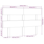 vidaXL Tăblie de pat, negru, 138x3x81 cm, lemn masiv de pin vidaXL Tăblie de pat, negru, 138x3x81 cm, lemn masiv de pin