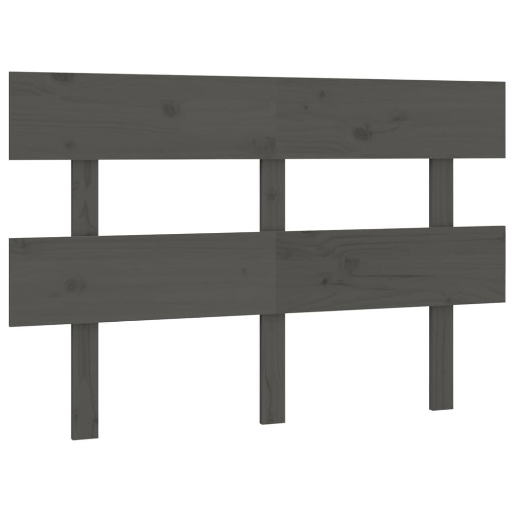 vidaXL Tăblie de pat, gri, 144x3x81 cm, lemn masiv de pin