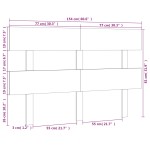 vidaXL Tăblie de pat, gri, 154x3x81 cm, lemn masiv de pin
