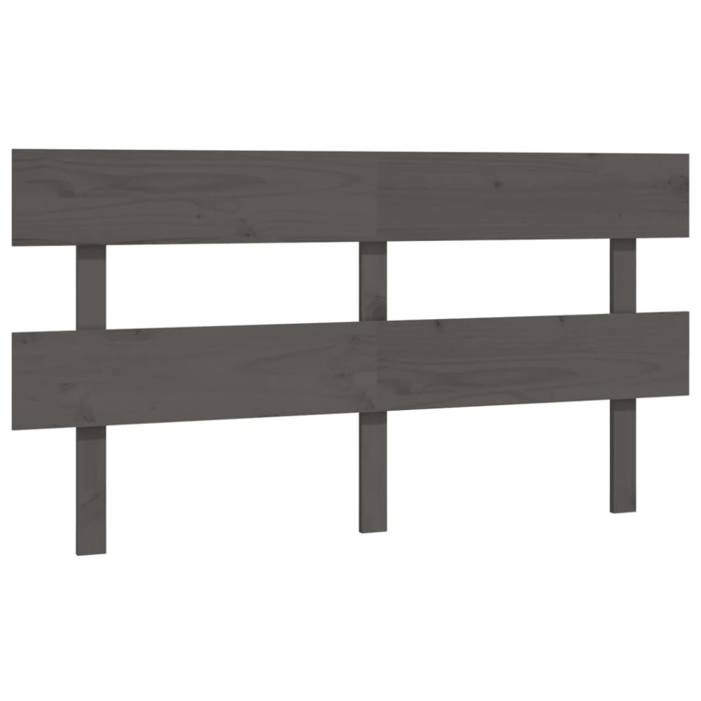 vidaXL Tăblie de pat, gri, 164x3x81 cm, lemn masiv de pin