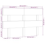 vidaXL Tăblie de pat, gri, 164x3x81 cm, lemn masiv de pin