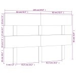 vidaXL Tăblie de pat, negru, 164x3x81 cm, lemn masiv de pin