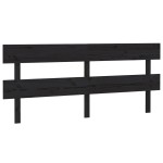 vidaXL Tăblie de pat, negru, 184x3x81 cm, lemn masiv de pin