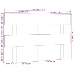 vidaXL Tăblie de pat, negru, 184x3x81 cm, lemn masiv de pin