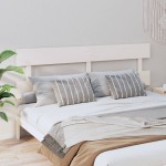 vidaXL Tăblie de pat, alb, 204x3x81 cm, lemn masiv de pin vidaXL Tăblie de pat, alb, 204x3x81 cm, lemn masiv de pin