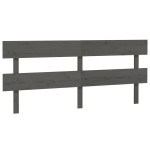 vidaXL Tăblie de pat, gri, 204x3x81 cm, lemn masiv de pin