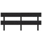 vidaXL Tăblie de pat, negru, 204x3x81 cm, lemn masiv de pin