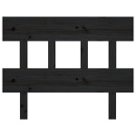 vidaXL Tăblie de pat, negru, 78,5x3x81 cm, lemn masiv de pin