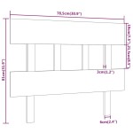 vidaXL Tăblie de pat, negru, 78,5x3x81 cm, lemn masiv de pin