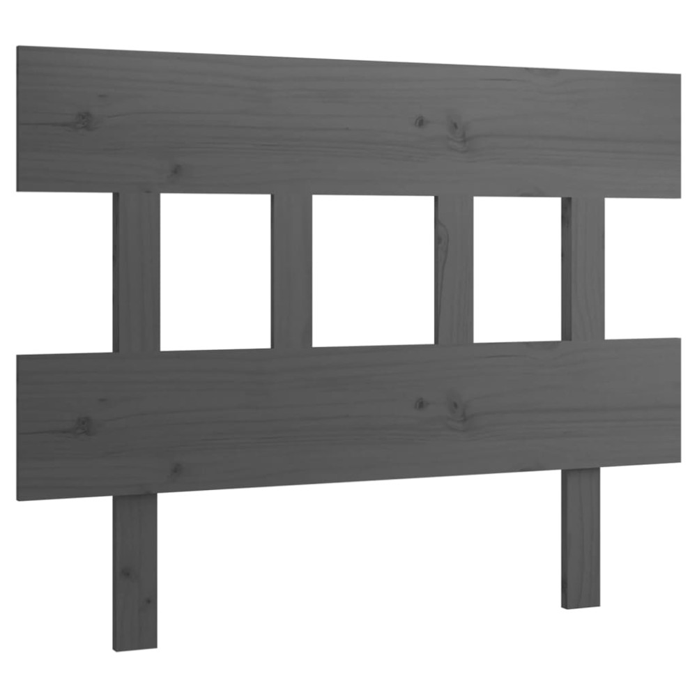 vidaXL Tăblie de pat, gri, 93,5x3x81 cm, lemn masiv de pin