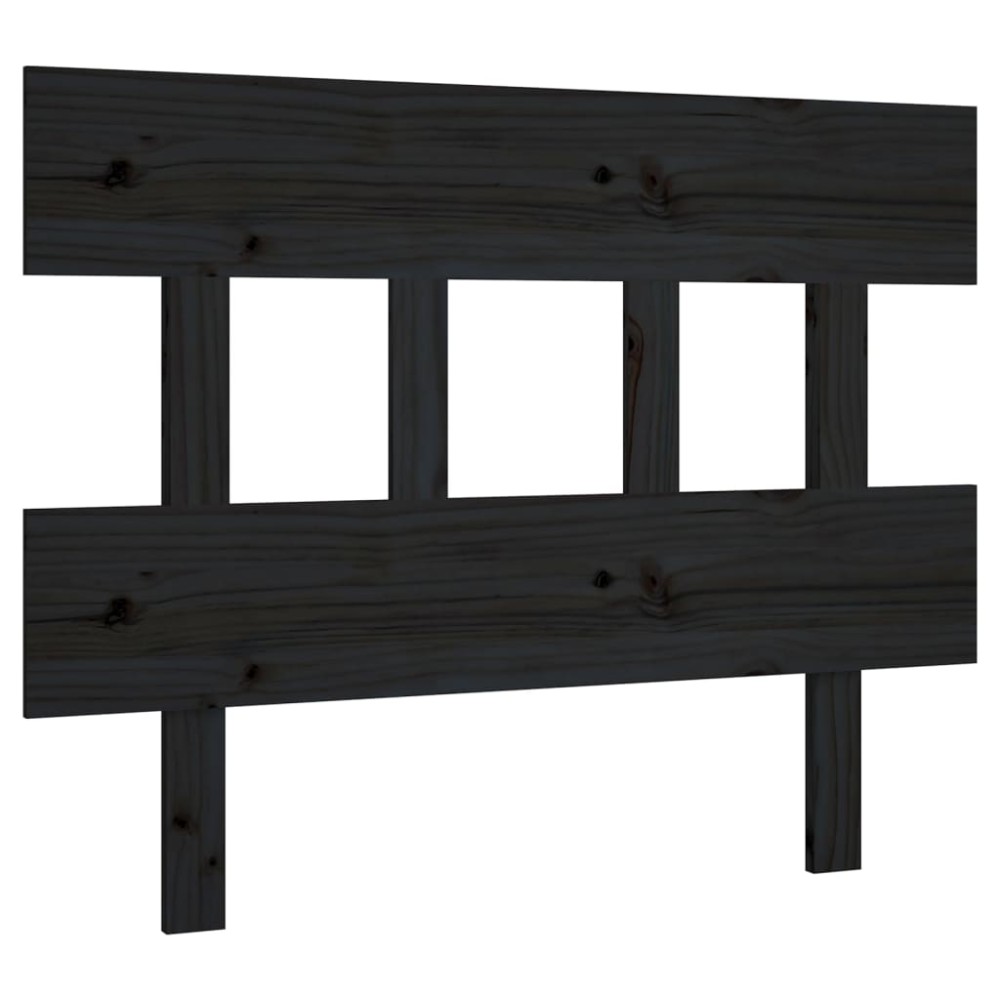 vidaXL Tăblie de pat, negru, 93,5x3x81 cm, lemn masiv de pin