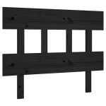 vidaXL Tăblie de pat, negru, 93,5x3x81 cm, lemn masiv de pin
