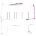 vidaXL Tăblie de pat, alb, 103,5x3x81 cm, lemn masiv de pin