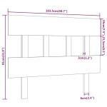 vidaXL Tăblie de pat, gri, 103,5x3x81 cm, lemn masiv de pin vidaXL Tăblie de pat, gri, 103,5x3x81 cm, lemn masiv de pin