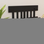 vidaXL Tăblie de pat, negru, 123,5x3x81 cm, lemn masiv de pin vidaXL Tăblie de pat, negru, 123,5x3x81 cm, lemn masiv de pin