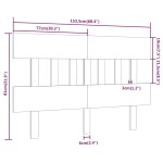 vidaXL Tăblie de pat, gri, 153,5x3x81 cm, lemn masiv de pin