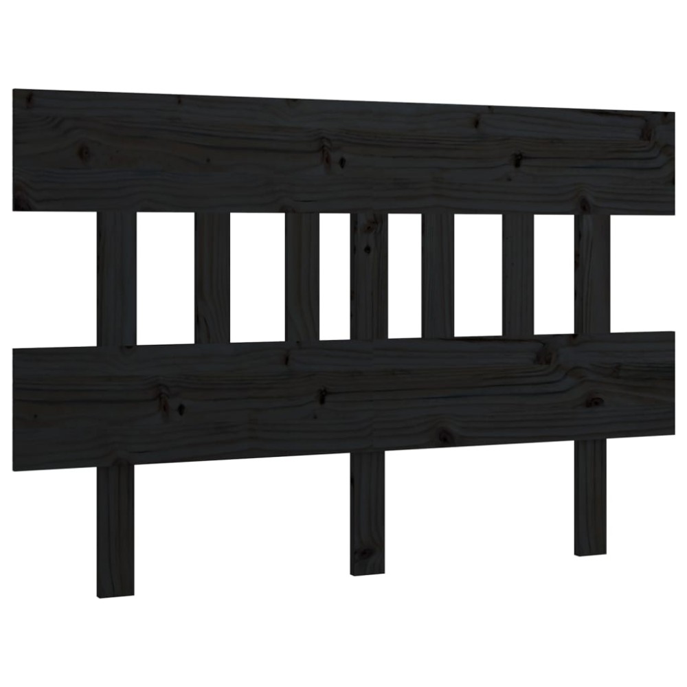 vidaXL Tăblie de pat, negru, 163,5x3x81 cm, lemn masiv de pin