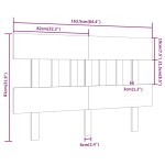 vidaXL Tăblie de pat, negru, 163,5x3x81 cm, lemn masiv de pin