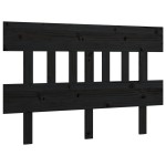 vidaXL Tăblie de pat, negru, 203,5x3x81 cm, lemn masiv de pin