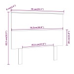 vidaXL Tăblie de pat, maro miere, 79x6x82,5 cm, lemn masiv de pin