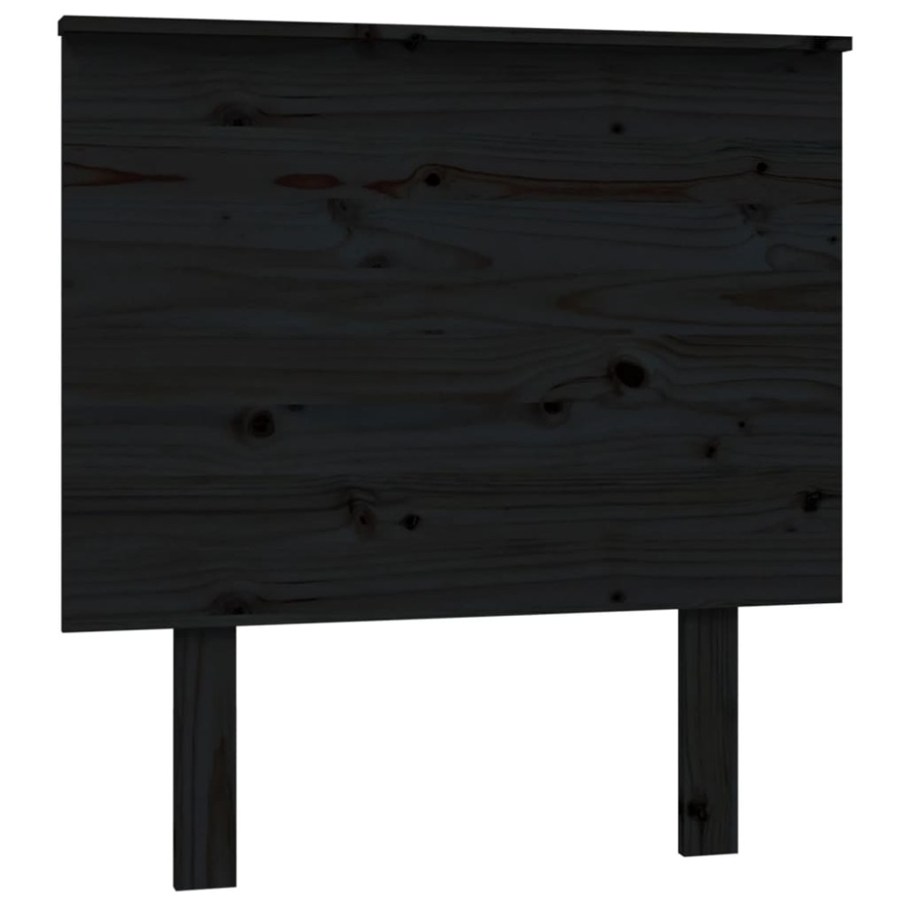 vidaXL Tăblie de pat, negru, 79x6x82,5 cm, lemn masiv de pin