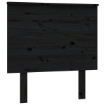 vidaXL Tăblie de pat, negru, 79x6x82,5 cm, lemn masiv de pin