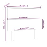 vidaXL Tăblie de pat, negru, 79x6x82,5 cm, lemn masiv de pin