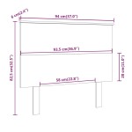vidaXL Tăblie de pat, alb, 94x6x82,5 cm, lemn masiv de pin vidaXL Tăblie de pat, alb, 94x6x82,5 cm, lemn masiv de pin