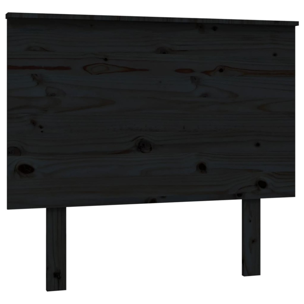vidaXL Tăblie de pat, negru, 94x6x82,5 cm, lemn masiv de pin