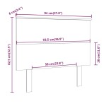 vidaXL Tăblie de pat, negru, 94x6x82,5 cm, lemn masiv de pin
