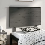 vidaXL Tăblie de pat, gri, 104x6x82,5 cm, lemn masiv de pin vidaXL Tăblie de pat, gri, 104x6x82,5 cm, lemn masiv de pin