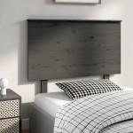 vidaXL Tăblie de pat, gri, 104x6x82,5 cm, lemn masiv de pin vidaXL Tăblie de pat, gri, 104x6x82,5 cm, lemn masiv de pin
