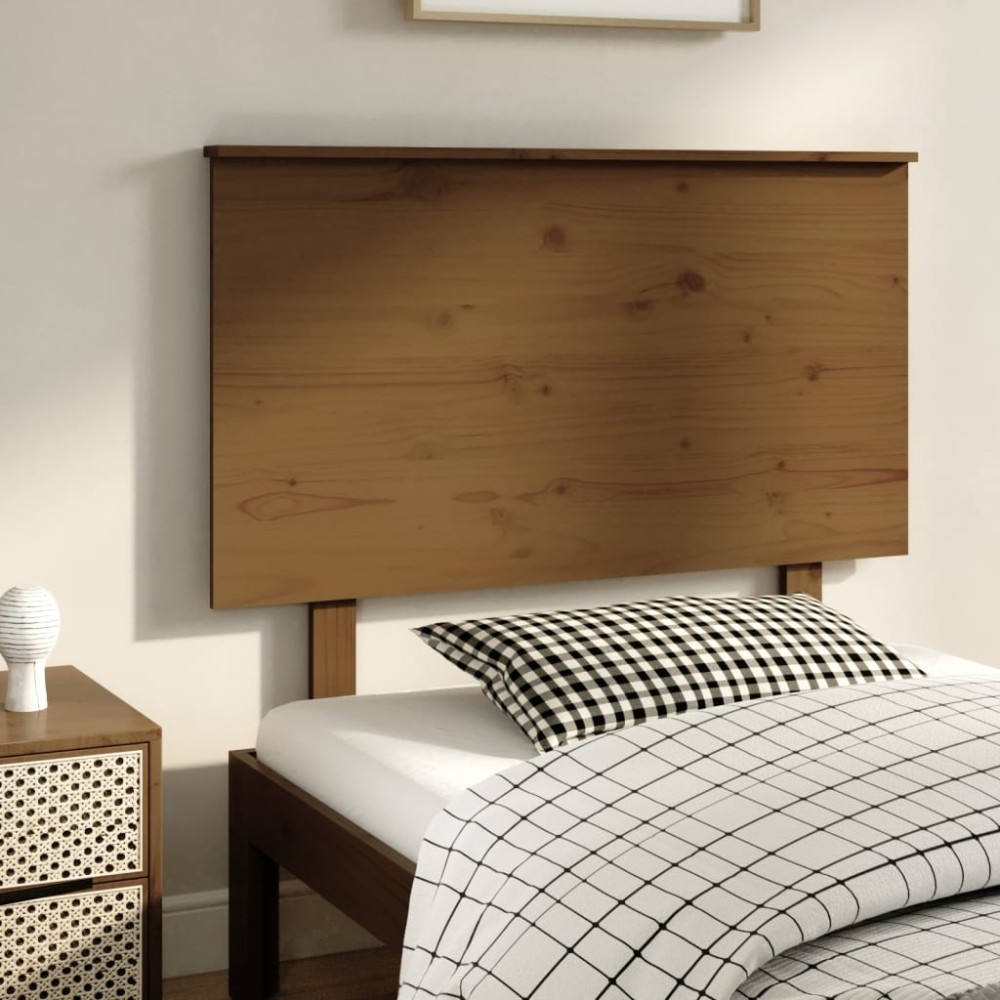 vidaXL Tăblie de pat, maro miere, 104x6x82,5 cm, lemn masiv de pin