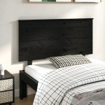 vidaXL Tăblie de pat, negru, 124x6x82,5 cm, lemn masiv de pin vidaXL Tăblie de pat, negru, 124x6x82,5 cm, lemn masiv de pin
