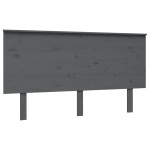 vidaXL Tăblie de pat, gri, 144x6x82,5 cm, lemn masiv de pin