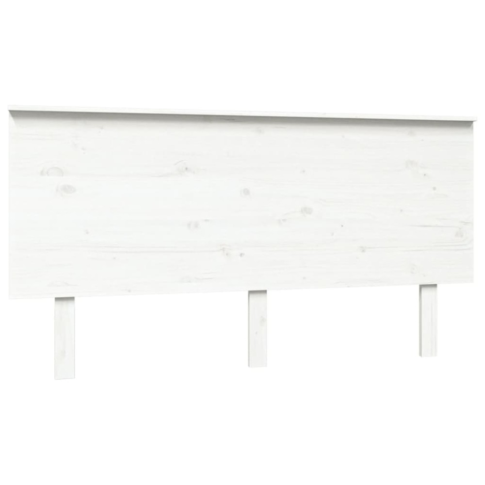 vidaXL Tăblie de pat, alb, 154x6x82,5 cm, lemn masiv de pin