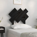 vidaXL Tăblie de pat, negru, 72,5x3x81 cm, lemn masiv de pin