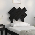 vidaXL Tăblie de pat, negru, 72,5x3x81 cm, lemn masiv de pin