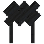 vidaXL Tăblie de pat, negru, 72,5x3x81 cm, lemn masiv de pin