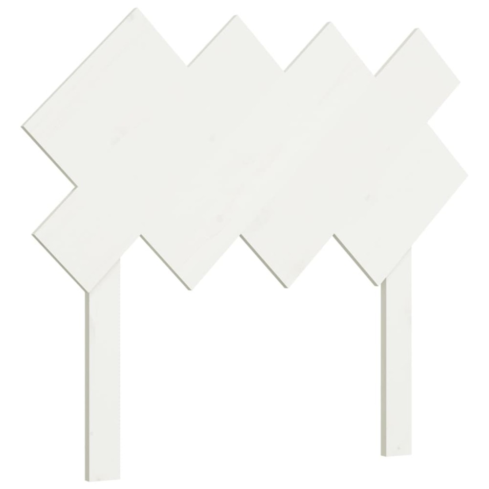 vidaXL Tăblie de pat, alb, 92x3x81 cm, lemn masiv de pin