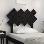 vidaXL Tăblie de pat, negru, 92x3x81 cm, lemn masiv de pin
