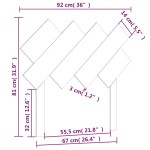 vidaXL Tăblie de pat, negru, 92x3x81 cm, lemn masiv de pin