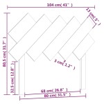 vidaXL Tăblie de pat, maro miere, 104x3x80,5 cm, lemn masiv de pin vidaXL Tăblie de pat, maro miere, 104x3x80,5 cm, lemn masiv de pin